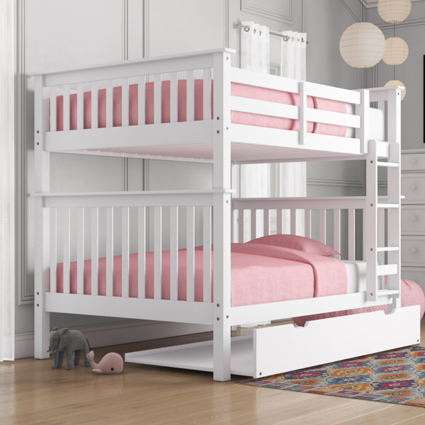 Harriet Bee Lindy Solid Wood Standard Bunk Bed with Trundle by Harriet